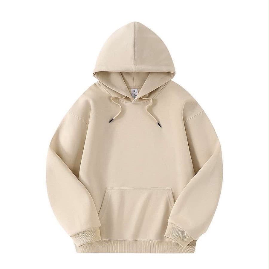 SUÉTER OVERSIZE CON CAPUCHA · BEIGE