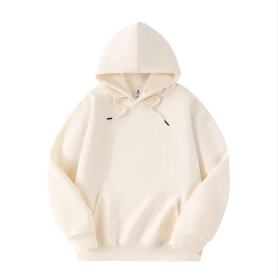 SUÉTER OVERSIZE CON CAPUCHA · CREMA